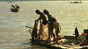 Fishing in the Mekong River, Cambodia (file image)