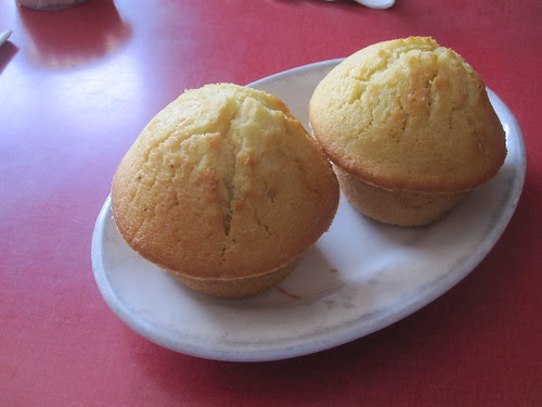Wonderful corn bread at Hard Knox Cafe