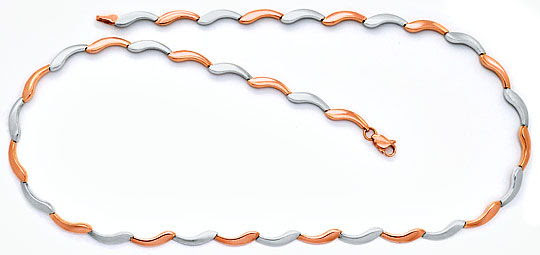 Original-Foto 1, DESIGNER TROPFENKETTE KOLLIER ROTGOLD WEISSGOLD
