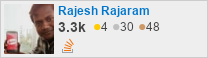profile for Rajesh Rajaram on Stack Exchange, a network of free, community-driven Q&A sites