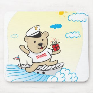Marine Teddy Mouse Pads