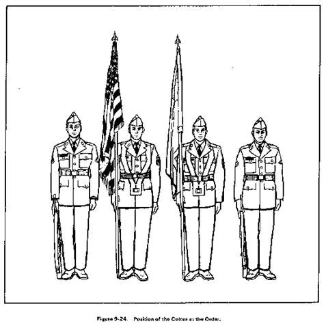 Color guard “At Attention” or