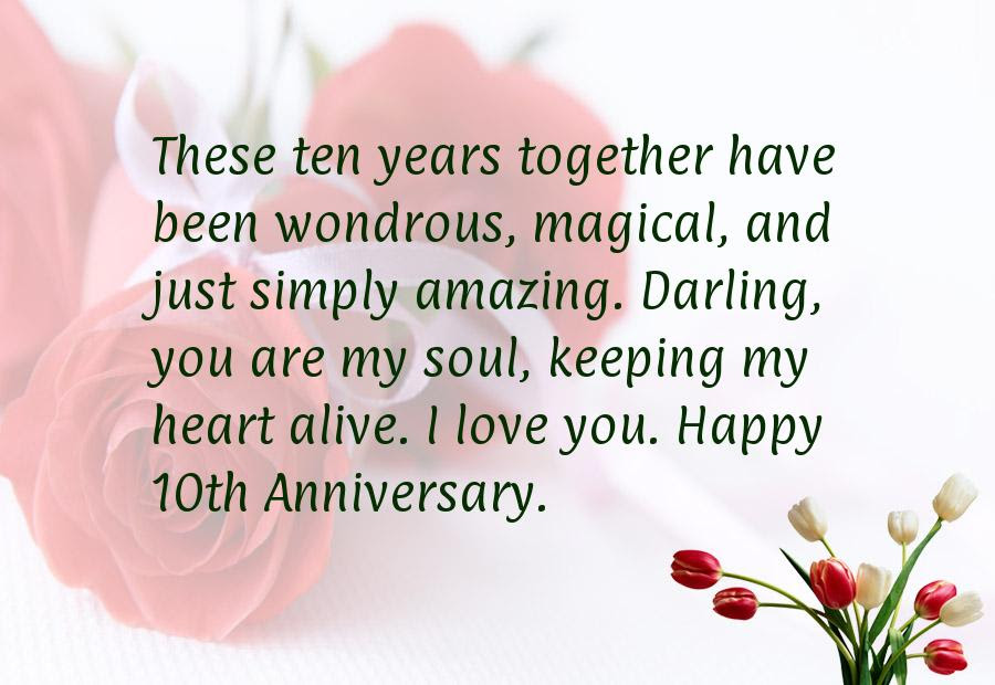 10 Year Wedding Anniversary