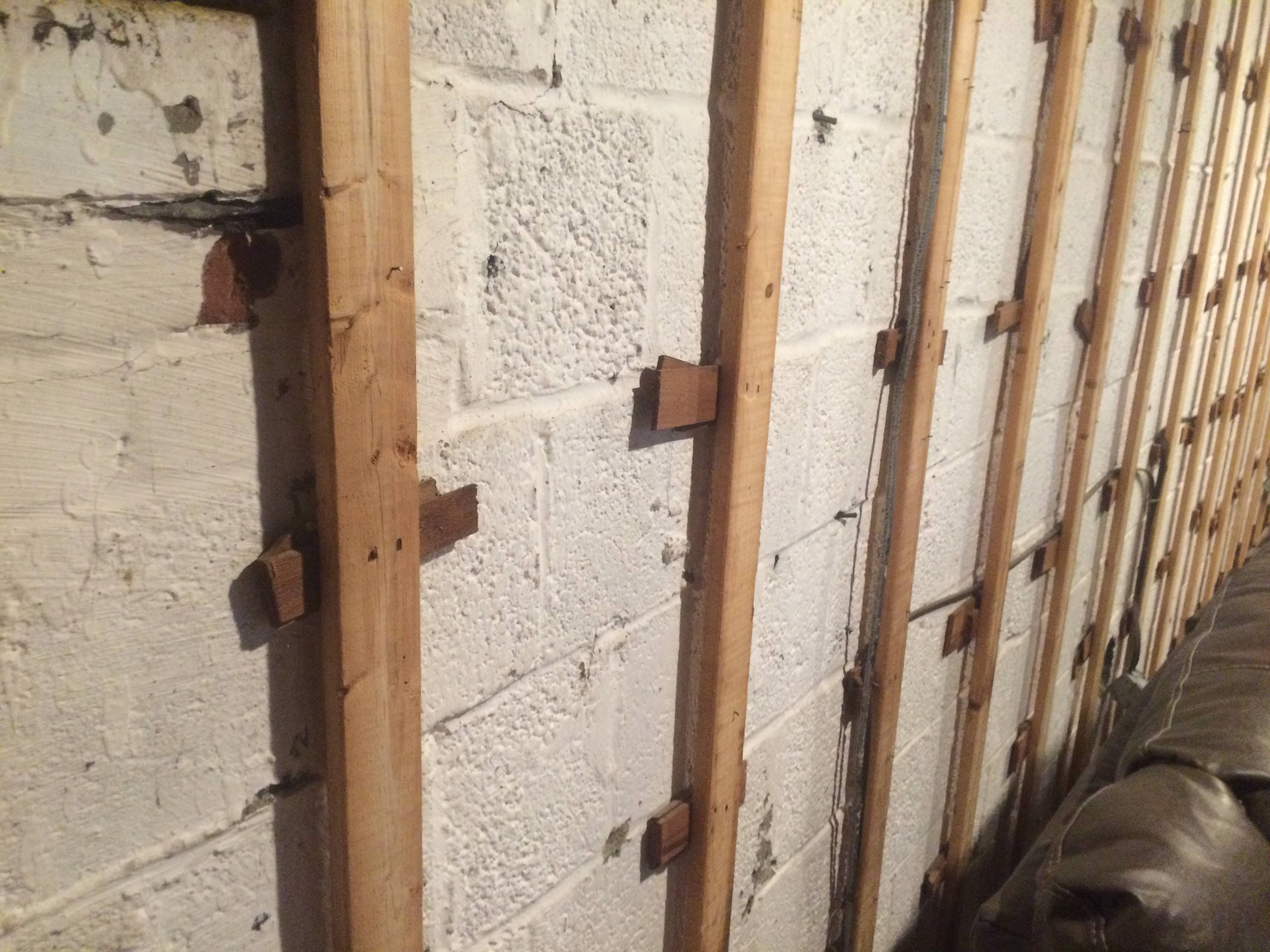 1x3 Basement Framing A Wall About To Install Drywall Do I Tear