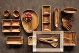 Rustic Acacia Wood Spoon Fork Set