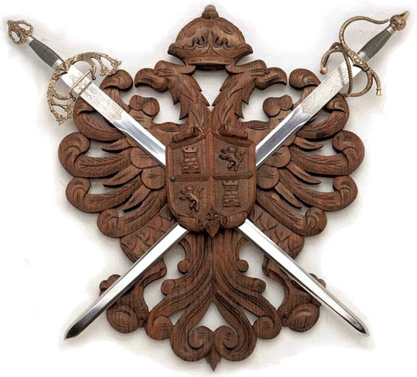 Panoply Sword Wall Display - Wood