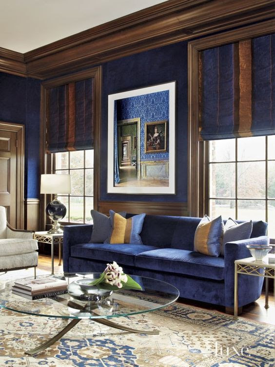 Brown And Blue Living Room Decor