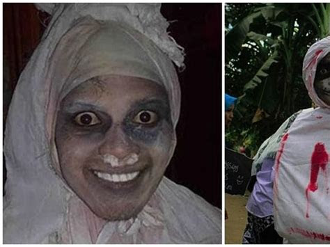 contoh gambar pocong  menyeramkan