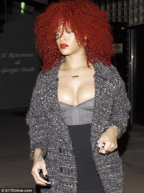 Flamboyant star: Rihanna rihanna hair red afro. Flamboyant star: Rihanna