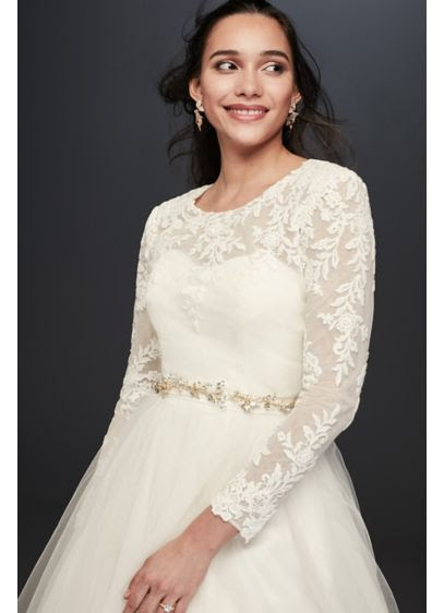 Embroidered Lace Long Sleeve Dress Topper Davids Bridal Embroidered Lace Long Sleeve Dress Topper Davids Bridal