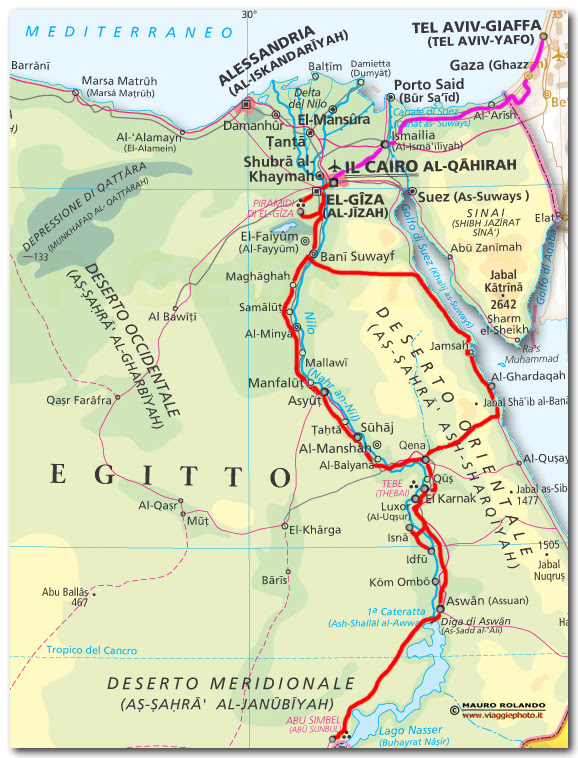 Cartina Egitto
