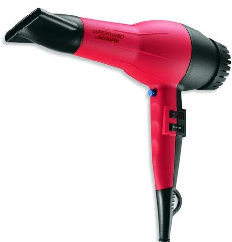 BaByliss Pro Turbo Hair Blow Dryer with Powerful 2000 Watt SuperTurbo AC Motor, Instant Cold Shot Button and 4 Temperature Settings, 8 mm Concentrator Nozzle Included