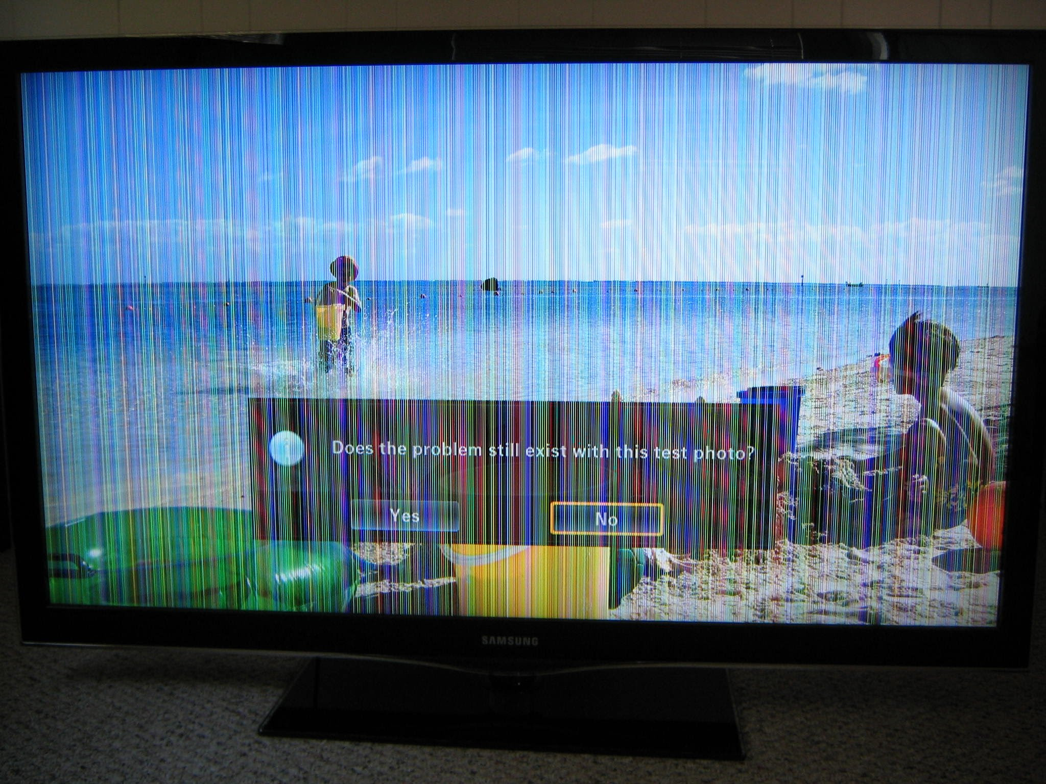 Samsung Lcd Tv Colored Vertical Lines Issue Resolved Loose Connector Save Yourself 1237 My Model Ln55c650 Avs Forum