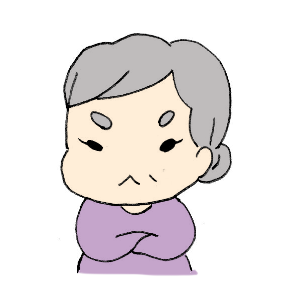 怒るおばあちゃんのイラスト かわいいフリー素材が無料のイラストレイン
