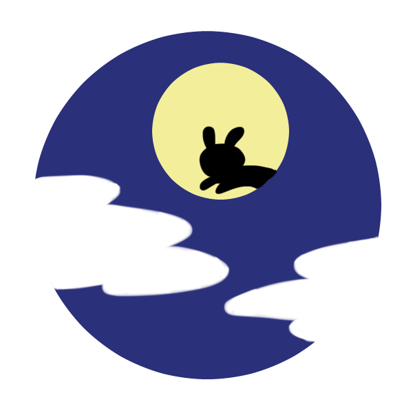 満月と雲のイラスト かわいいフリー素材が無料のイラストレイン