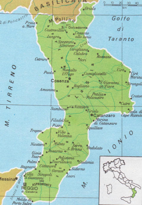 Immagini Calabria Cartina
