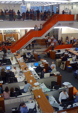 A speech in The New York Times newsroom after ...