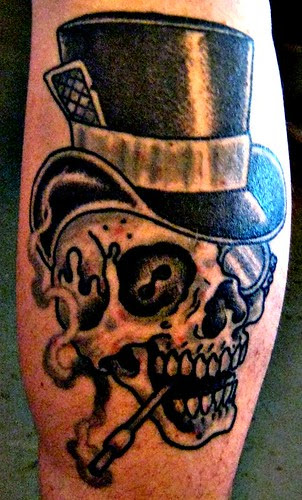  Calf Tattoo by Jason Brooks @ Rock of Ages | 07.11.09