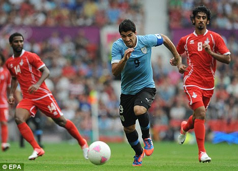 Boo boy: This was Suarez's first appearance at Old Trafford since his clash with Suarez