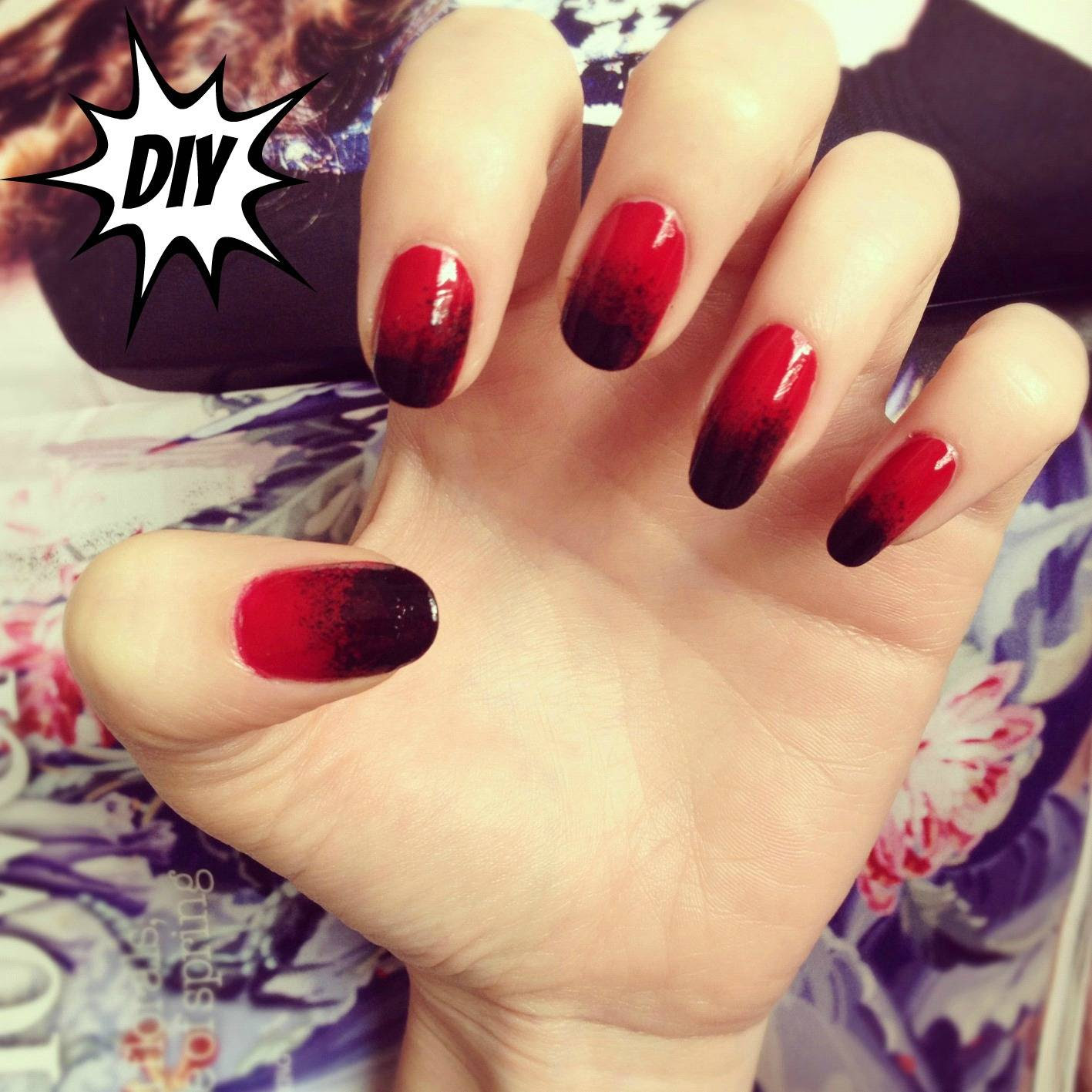 Red and Black Nails for You to Try - Pretty Designs For that extra look, shape your nails to a stiletto point.
