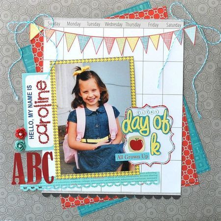School scrapbook layout