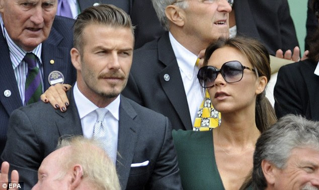 Britain's second favourite sportsman: David Beckham, serving a suspension from his club LA Galaxy, was in the royal box with his wife Victoria, while the Duchess of Cambridge brought her sister Pippa along
