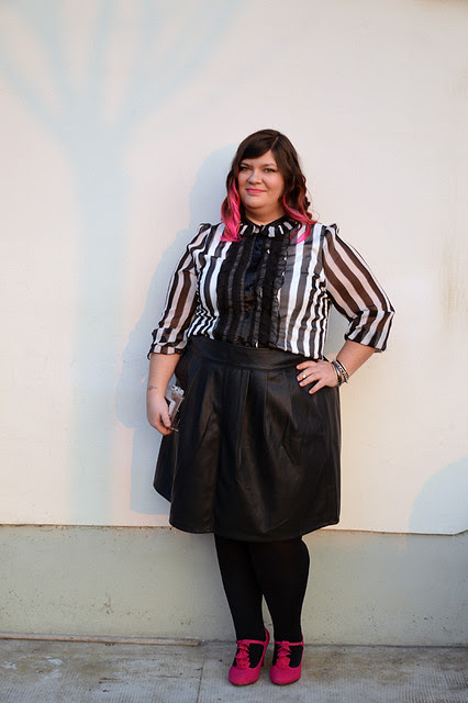 Camicia in riga e 2 blogger: ootd curvy Gloockler by Bon Prix