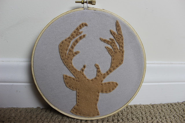 Embroidered Deer Hoop