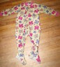 Girl's Gerber Long Sleeve Fleece Blanket Footed Sleeper 24 Mth With Butterflies