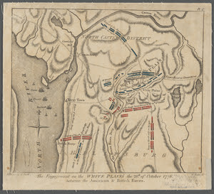 The engagement on the White Plains, the 28th of October 1776 : between the American & British Forces / D. Martin sct.