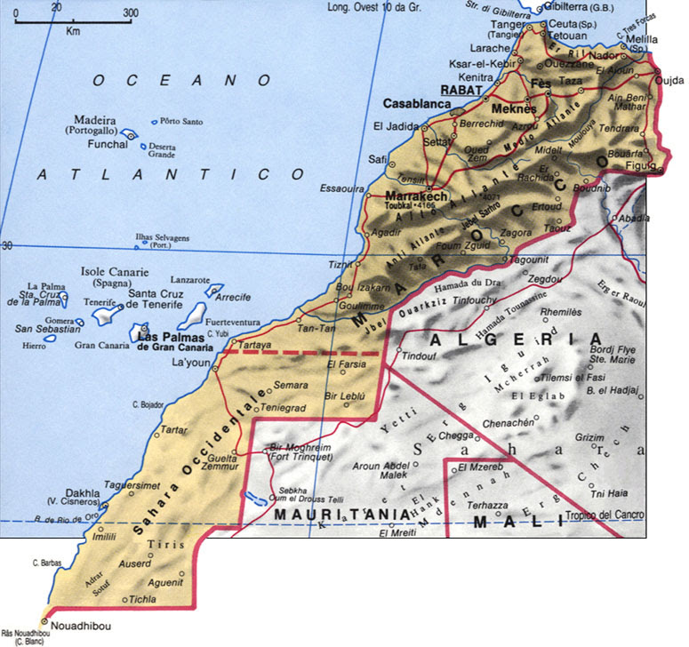 La Cartina Geografica Del Marocco