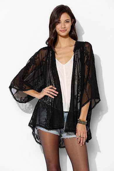 Kimchi Blue Embroidered Kimono Jacket