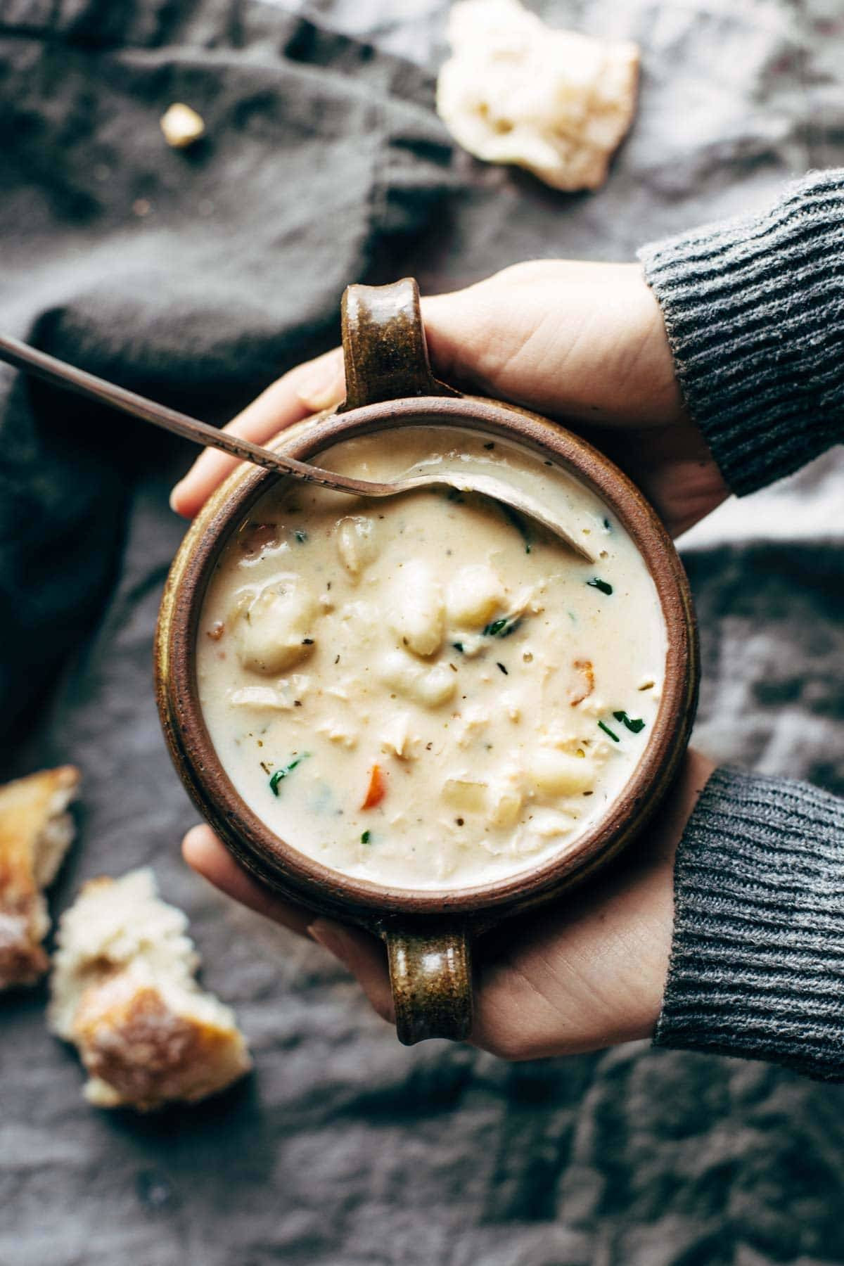 Crockpot Chicken Gnocchi Soup - easy, comforting, lots of vegetables, no heavy cream. A total crowd-pleaser! | pinchofyum.com