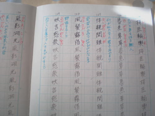 クリックで中身がもう少し鮮明に見られます 各分野の攻略のページでお話しした準1級配当漢字表です 下の部分は問題集に出てきた熟語です この数が多ければそれだけ問題集で多く扱われているということで頻出度も高くなるのではと思います この