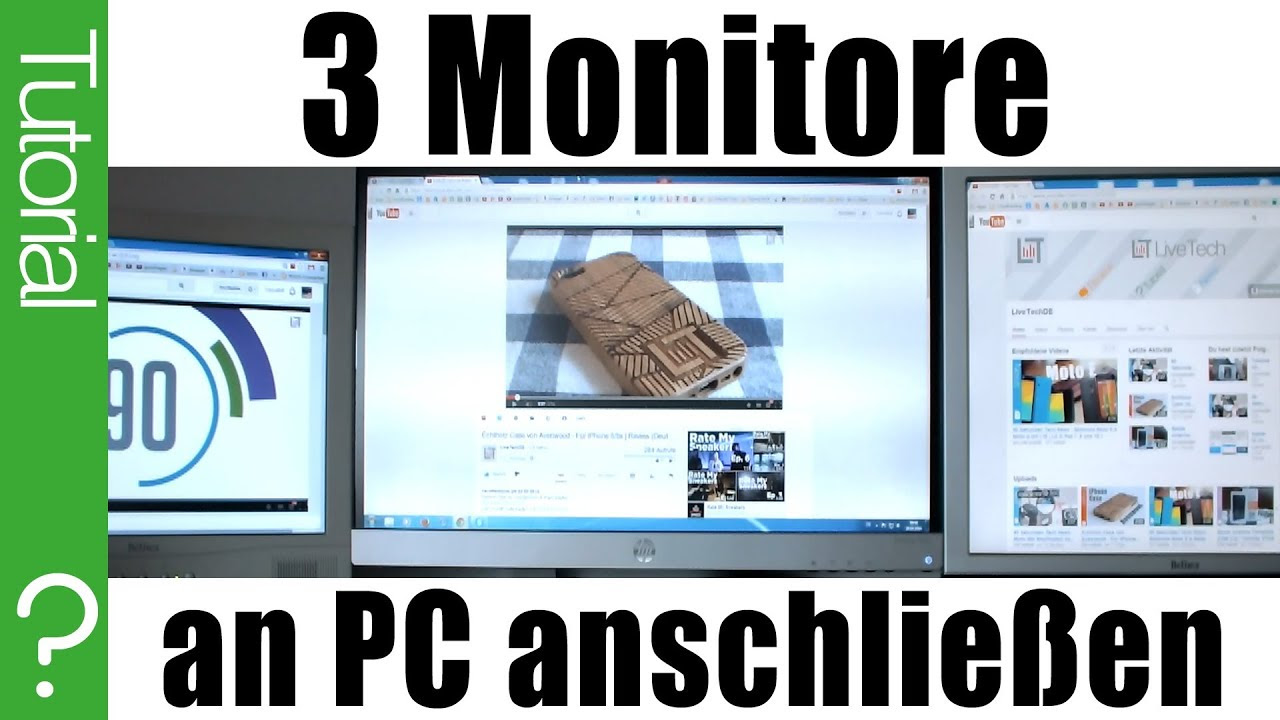 3 Monitore an einen PC anschließen | Tutorial (Deutsch / FullHD) - YouTube