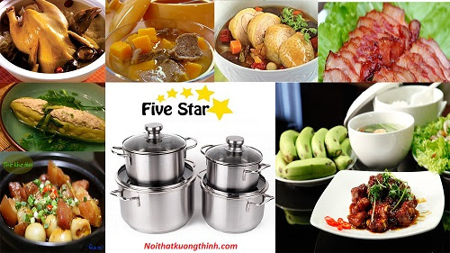Trổ tài nấu ăn cùng với bộ nồi Fivestar 4 chiếc