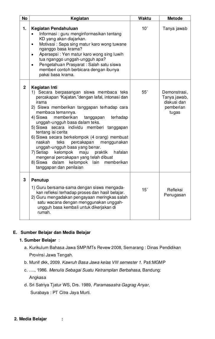 Contoh Rpp Teks Eksposisi Kelas X - Contoh Four