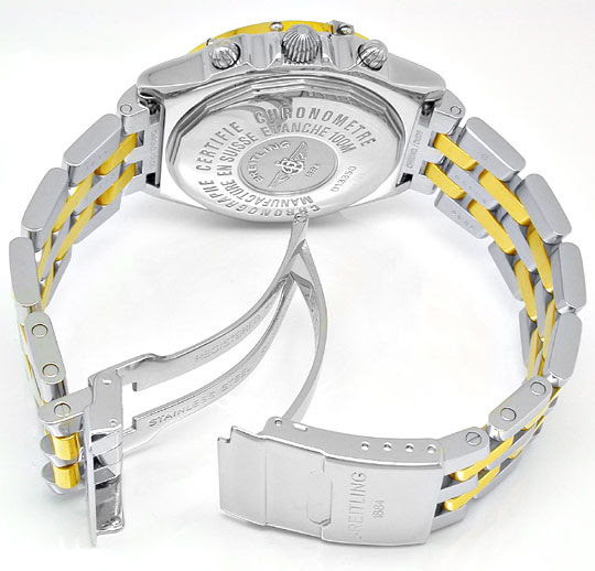 Original-Foto 3, BREITLING CHRONOMAT STG PILOT PERLMUTT TOPUHR UNGETRAG.