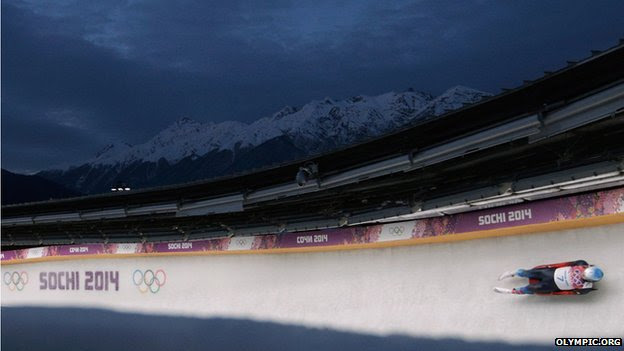 Luge competitor Albert Demchenko
