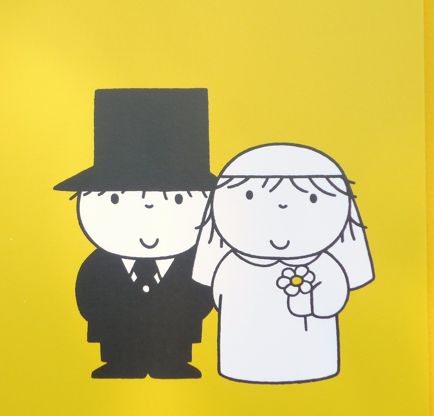 Bridal Couple (Bruidspaar) Greetings Card / Notecard & Envelope - Blank Inside
