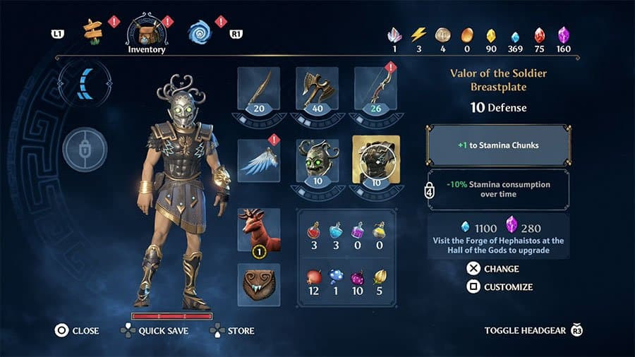 Valor Of The Soldier (Breastplate) Stats