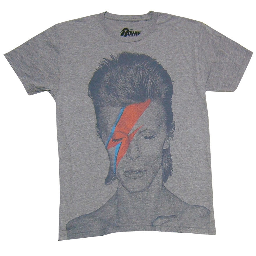 Aladdin Sane Tri Blend Heather アラジン セイン トライ ブレンド ヘザー David Bowie デヴィッド ボウイ 海外バンドtシャツ 最新アーティストの紹介 音源 アーティストグッズ等個性的な音楽関連商品の通販 音楽総合ショップ モラカリイン