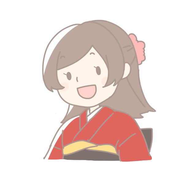 赤色の着物を着ている成人女性のイラスト かわいいフリー素材が無料のイラストレイン