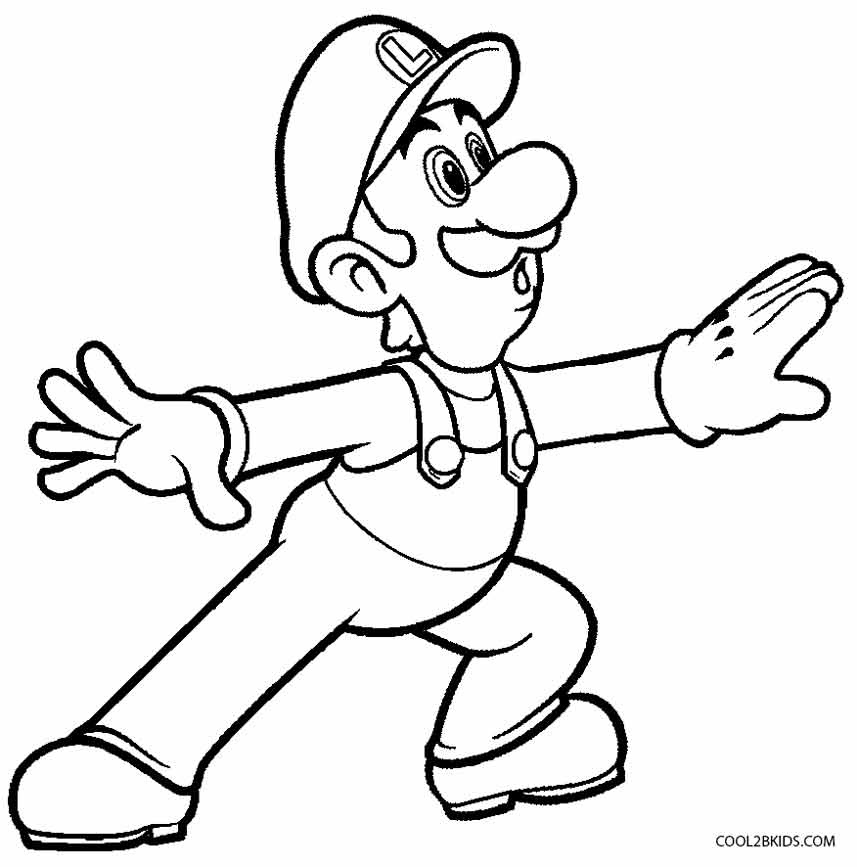 Printable Luigi Coloring Pages For Kids | Cool2bKids
