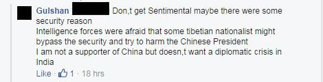 Intelligence forces were afraid that some tibetian nationalist might bypass the security and try to harm the Chinese President