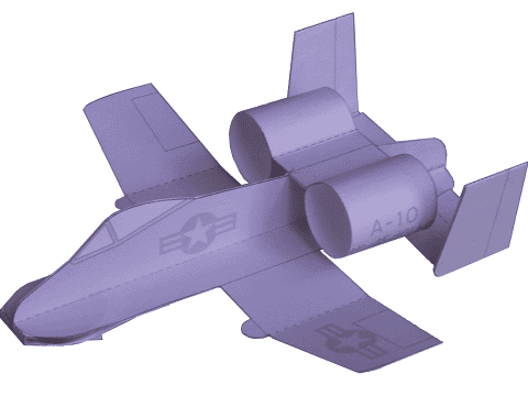 A 10 サンダーボルト2 紙飛行機