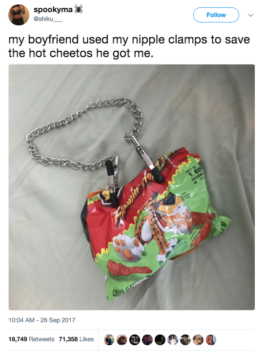 And, finally, this boyfriend who is not only thoughtful, but also resourceful.