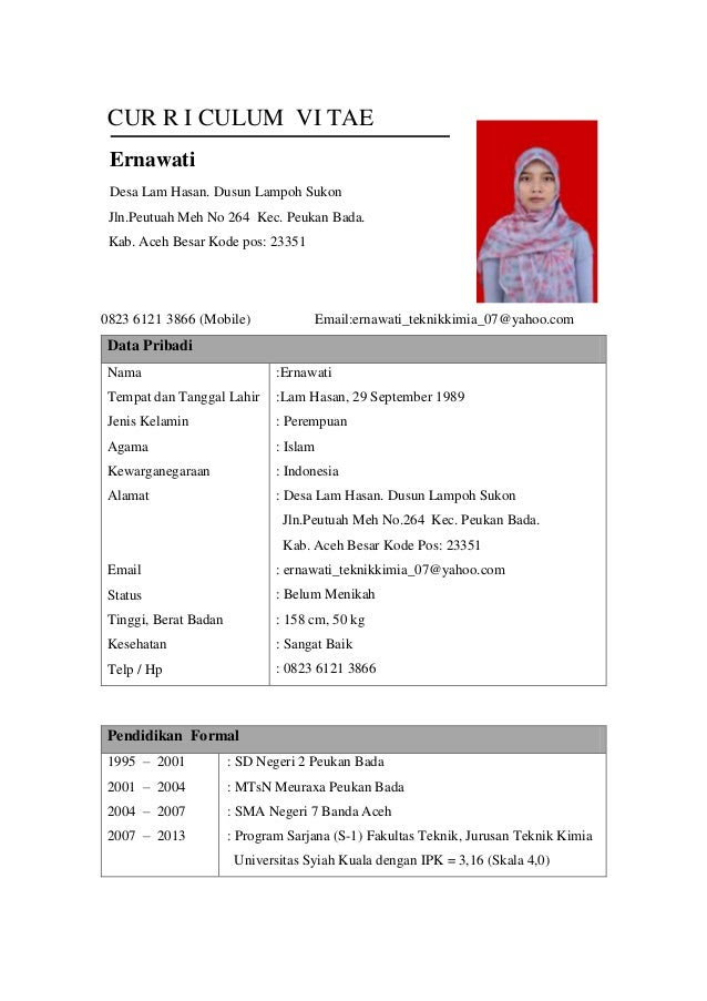 Contoh Surat Lamaran Pending Desa Dan Daftar Riwayat Hidup 