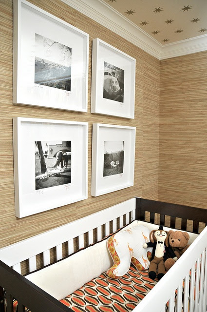 star wallpaper on the ceiling.