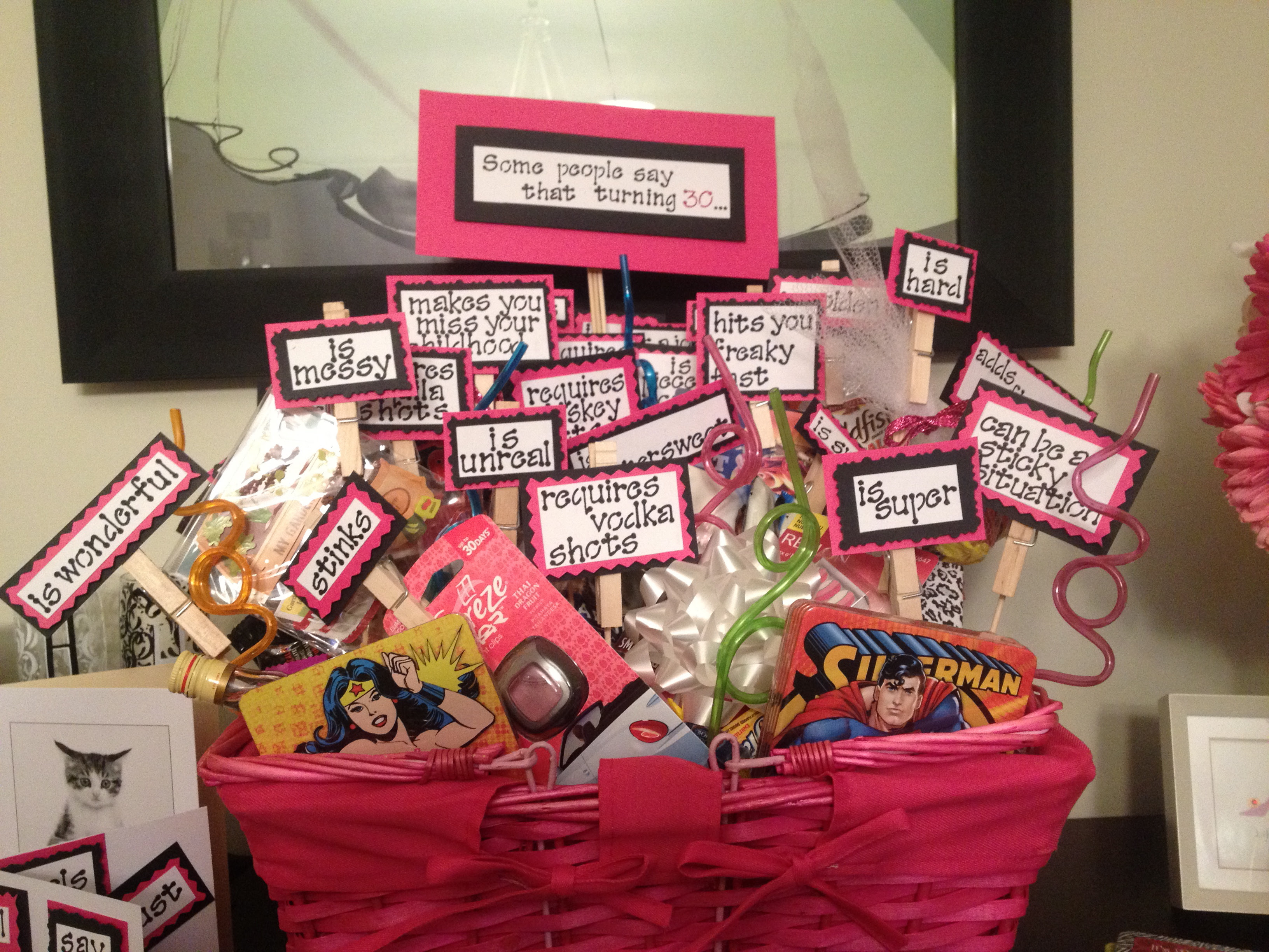 Turning 30 Birthday Basket - Dispatches from the Castle